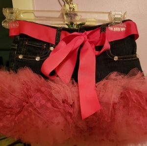 Pageant OOC Jean skirt tutu size 10 girls